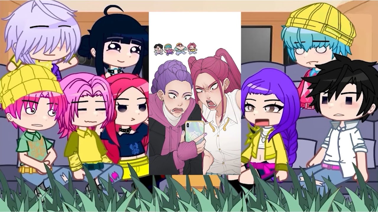 🎵 KPOP Demon Hunters React to Themselves // TikToks + Memes || Full Ver || Gacha React 💕