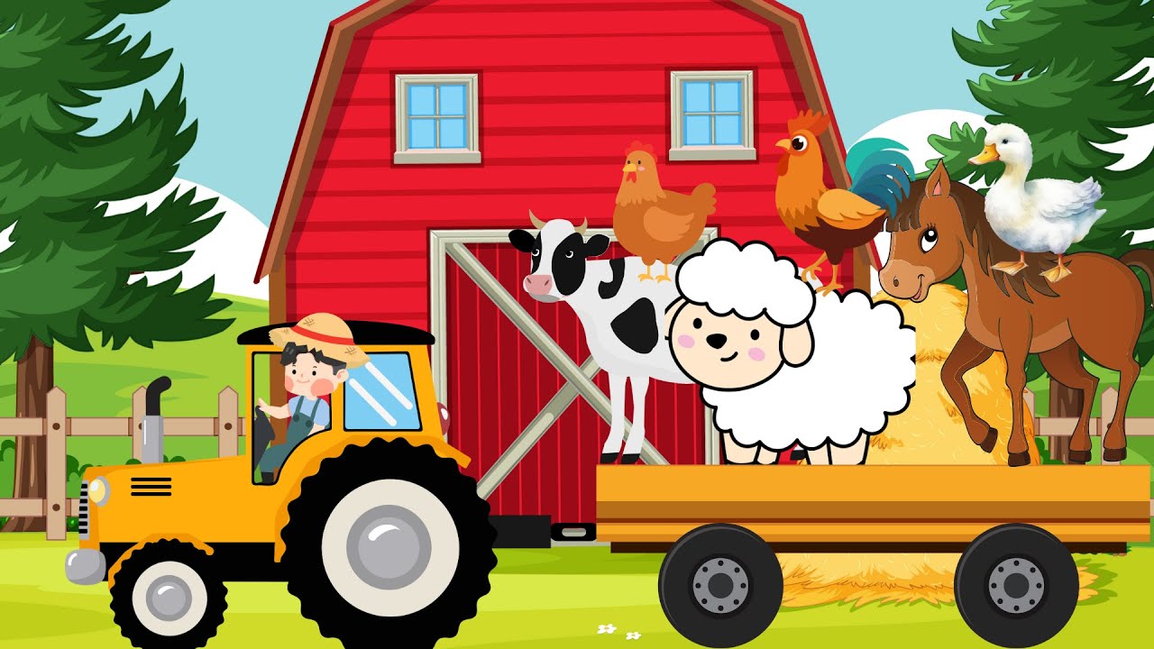 les Animaux de la Ferme | Chansons pour Enfants |Les Sons des Animaux à ...