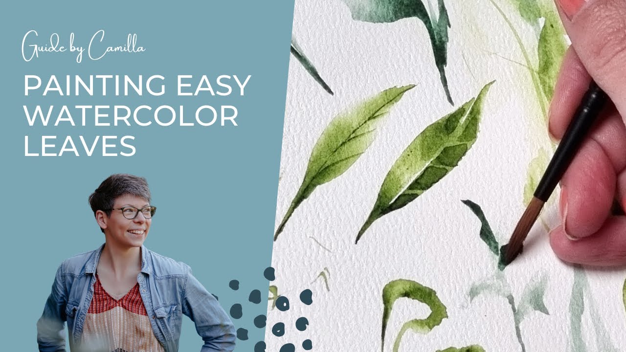 Painting Easy Watercolor Leaves