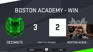 Scump Reacts to Censor Getting BODY SHOT & Says Kremps MIGHT Be Next Up! Decimate vs Boston Academy🔥