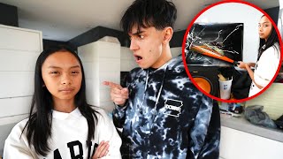 Our Little Sister SMASHES Our TV! (SHOCKING)