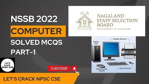 NSSB 2022 | Computer Portion Solved MCQs on Fundamentals of Computer | Part-1