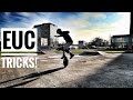 EUC Tricks in a Skatepark!!! Shuv it, 180, jumps and more on InMotion V5F