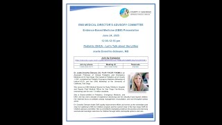 Pediatric OHCA - Let s Talk about the Littles