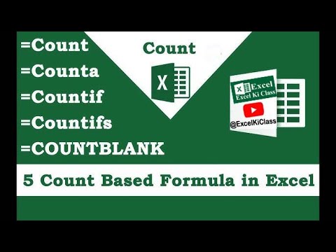 MS EXCEL COUNT COUNTA COUNTIF COUNTIFS COUNTBLANK FORMULA IN EXCEL ...