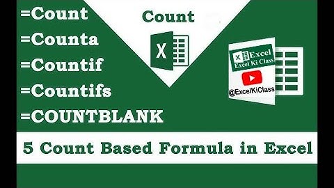 MS EXCEL COUNT COUNTA COUNTIF COUNTIFS COUNTBLANK FORMULA IN EXCEL | COUNT FAMILY IN HINDI