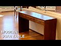 How to build This Modern Sofa Table - Start to Finish