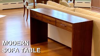How to build This Modern Sofa Table - Start to Finish
