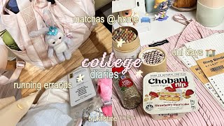 college diaries aesthetic vlog (ph) 🍵🥐 productive uni days, running errands, matcha at home