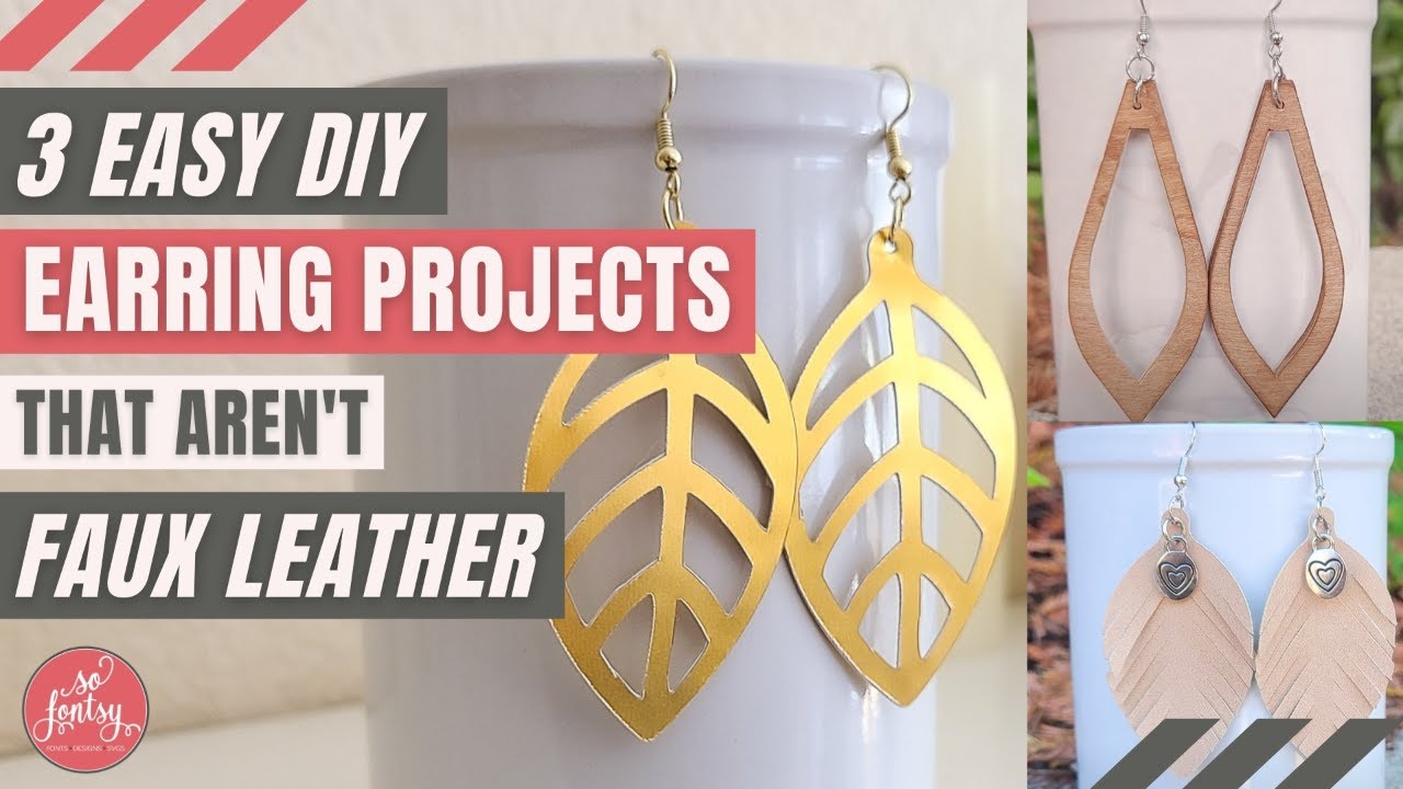 3 Easy DIY Earring Projects That Aren't Faux Leather 😍 - YouTube