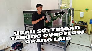 Setting the overflow tank 200x70x70 sumpfilter 120 Cikarang M2100. Already set!!!