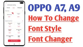 OPPO A7, A9 2020 How To Change Font Style, Font Changer screenshot 4