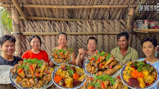 Giò Heo Hầm Củ Dền, Gà Ram Nước Dừa | Bữa Cơm Gia Đình Quê Đầm Ấm || Countryside family meal
