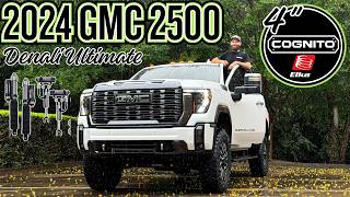 From STOCK to SHOCK: 2024 GMC Sierra 2500 Denali Ultimate | 4" Cognito Lift Kit | Elka Resi Shocks 2024 Gmc Denali Ultimate Cognito Elka Level Kit Install