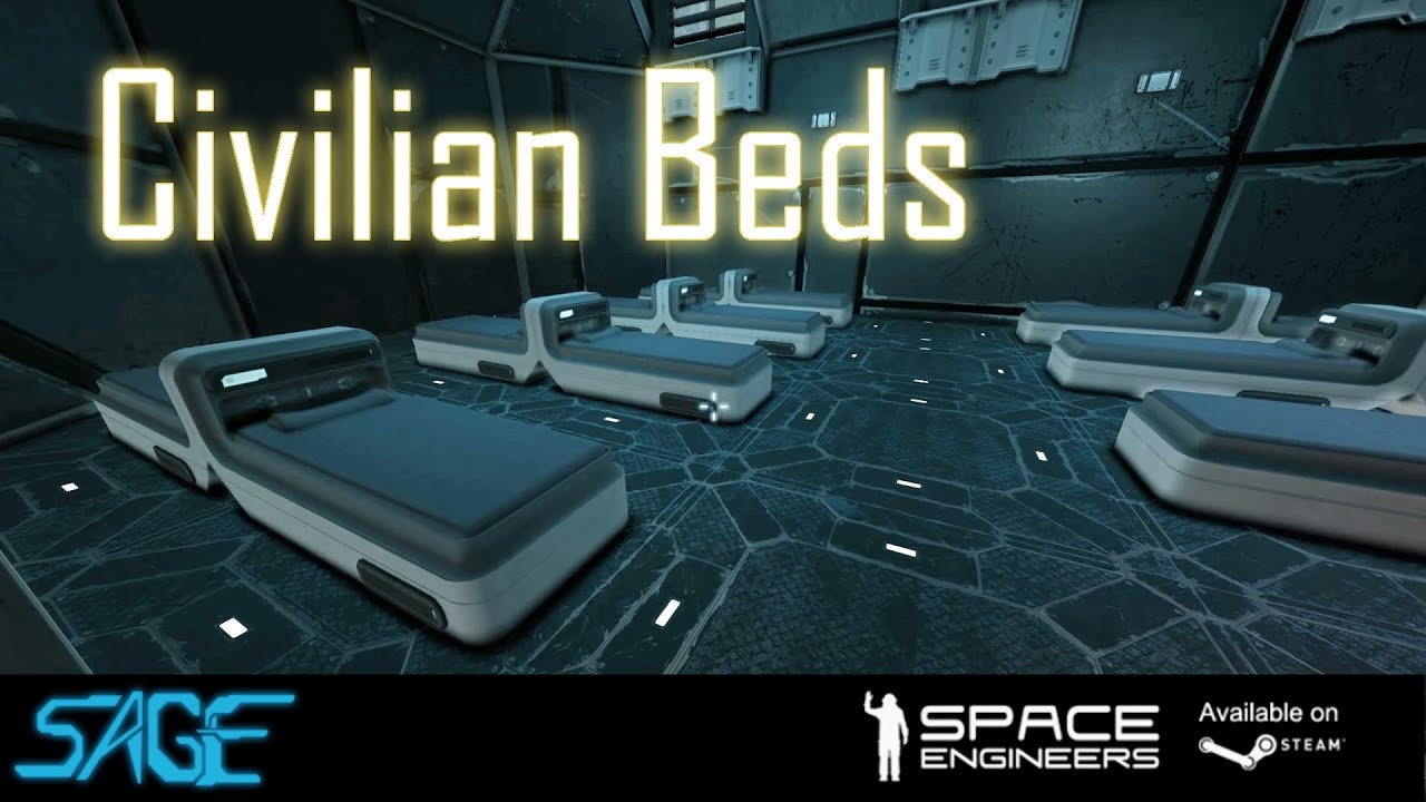 Space Engineers, Updated Civilian Bed (Custom Model Outdated) YouTube