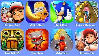 Subway Surf, Minion Rush, Sonic Dash, Subway Princess, Temple Run 3, Tom Hero, MetroLand, Subway C screenshot 1