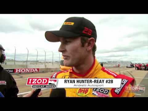 Hunter-Reay and Servia Have Words Following Edmont...