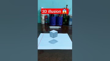 how to draw 3D floating cube..😱😍 | 3d drawing tutorial  #shorts #ashortaday #ytshorts