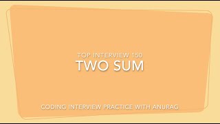 Two Sum | Leetcode Top Interview 150