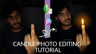 CANDLE PHOTO EDITING 🤘🏻 candle photo editing tutorial ❤ finger candle photo editing 🔔 #candle screenshot 1