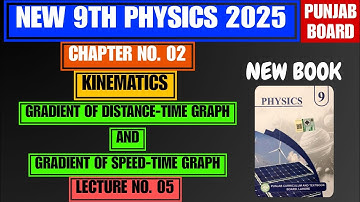 Gradient of Distance Time Graph and Speed Time Graph | Chapter no. 2 | New 9th Physics 2025