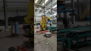 M900ia600 robot palletizing lead ingot, aluminum ingot palletizing FANUC robot