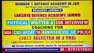 SSB Interview, NDA, CDS, AFCAT, SSC GD, TA GD, Agniveer, Police Physical and Written Coaching