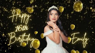 Gold Sparkle Birthday Slideshow Template | Animated Birthday Video with Music | Full Demo screenshot 5