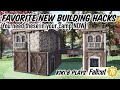 Stone fireplace extension blueprint curved balcony and more  camp building tutorial