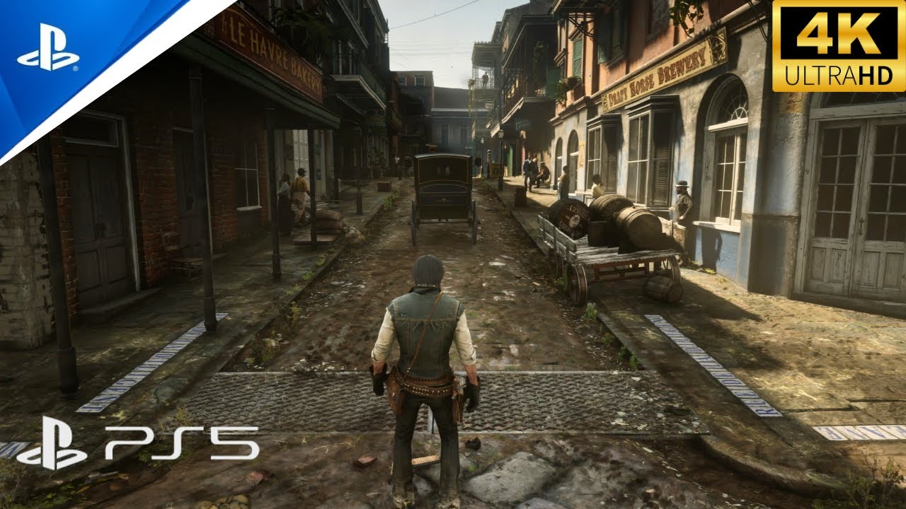 Red Dead Redemption 2 – Walking Saint Denis During the Day | PS5 4K