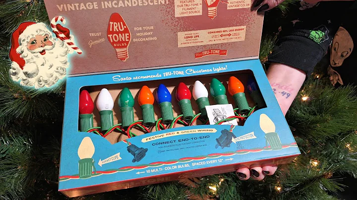 Tru-Tone Christmas Vintage Style Light Set LED Unboxing / Testing & Review Video Classic Holiday C7