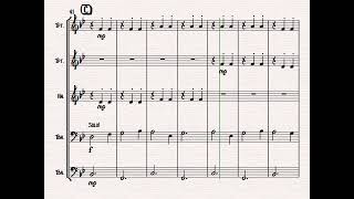 Christmas Don't Be Late by Alvin & The Chipmunks - Sheet Music Score for Brass Quintet.