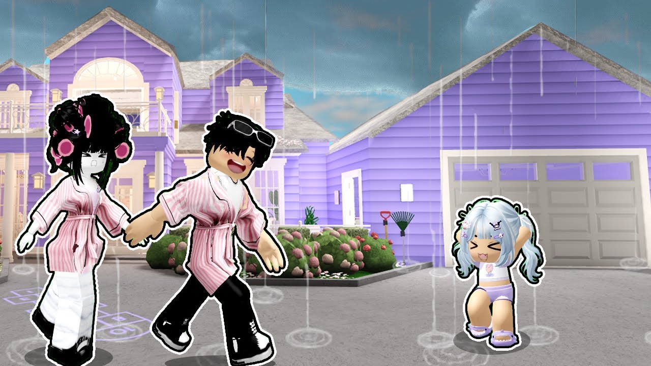 BANGUN TIDUR MANDI HUJAN SEKELUARGA | BLOXBURG