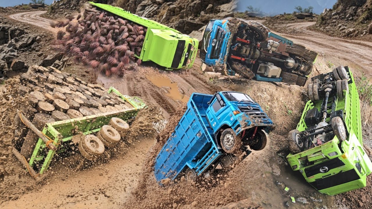 ПОДБОРКА РАДИОУПРАВЛЯЕМЫХ ГРУЗОВИКОВ, Драма с радиоуправляемыми грузовиками на экстремальных дорогах
