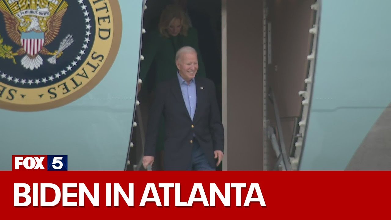 Biden, Air Force One land in Atlanta | FOX 5 News - YouTube