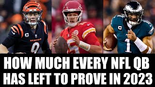 HOW MUCH EVERY NFL QB HAS LEFT TO PROVE IN 2023
