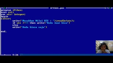 STRUKTUR PENYELEKSIAN MENGGUNAKAN IF THEN ELSE DI PEMROGRAMAN PASCAL | PART 4