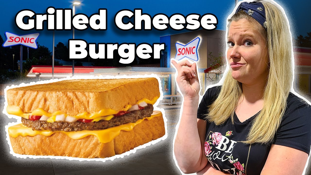 Sonic's Grilled Cheese Burger Review Taste Test Tuesday YouTube