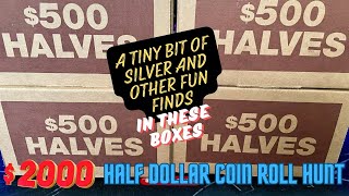 Slow Hunt But Still Fun! $2000 Half Dollar Coin Roll Hunt