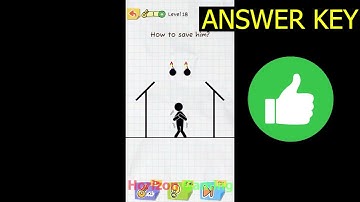 Draw 2 Save: Stickman Puzzle LEVEL 18  - how to save him - Gameplay Walkthrough Android IOS