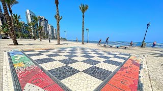 BEIRUT CORNICHE: Walking in Lebanon's Best Attraction on The Mediterranean Coast كورنيش بيروت لبنان