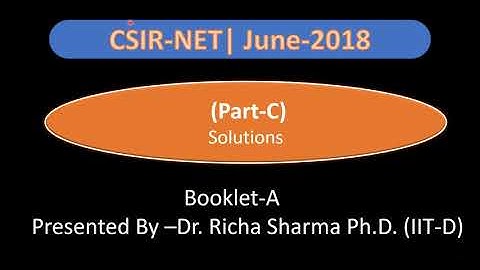 CSIR-NET-June-2018| Physical Science | Part-C | Solution | (1 of 3)