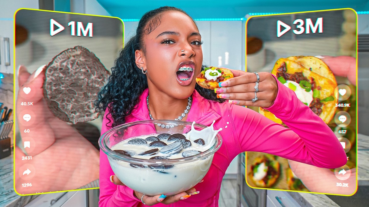 Trying VIRAL TikTok SNACK Recipes!