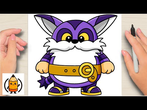 How To Draw Big The Cat | Sonic The Hedgehog