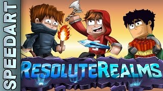 Minecraft server Logo: ResoluteRealms | TotallyDrawn