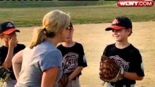 Sheree Prepares To Throw Out First Pitch
