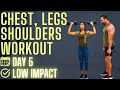 Chest, Legs & Shoulders Workout - 31 DoF Day 5 - Bands or Dumbbell Workout