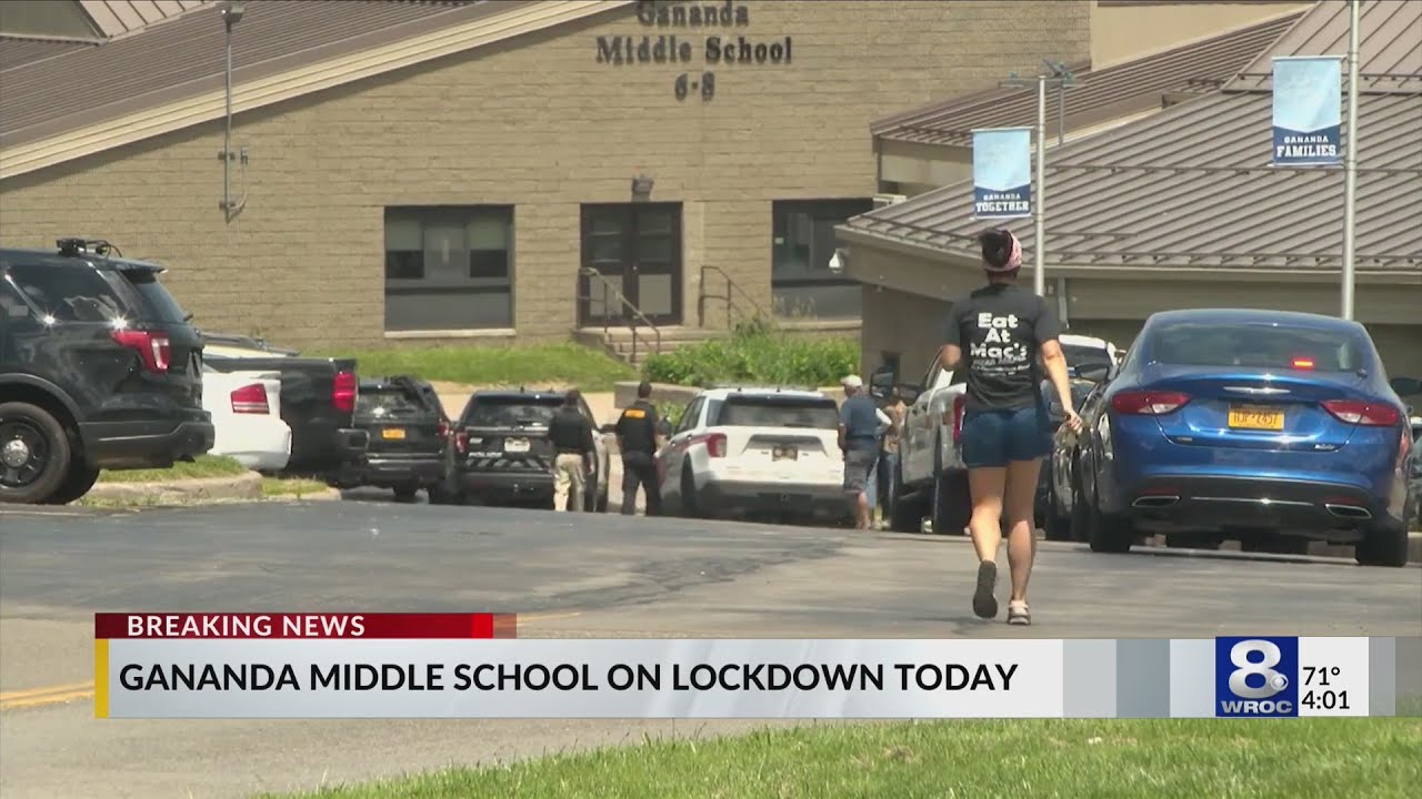 One person in custody, no injuries after lockdown at Gananda Middle