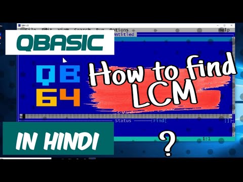QBasic Program To Input Three Number After That Find LCM