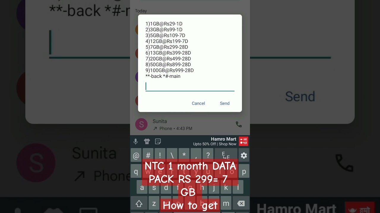 NTC DATA PACK RS 299 = 7 GB HOW TO GET 